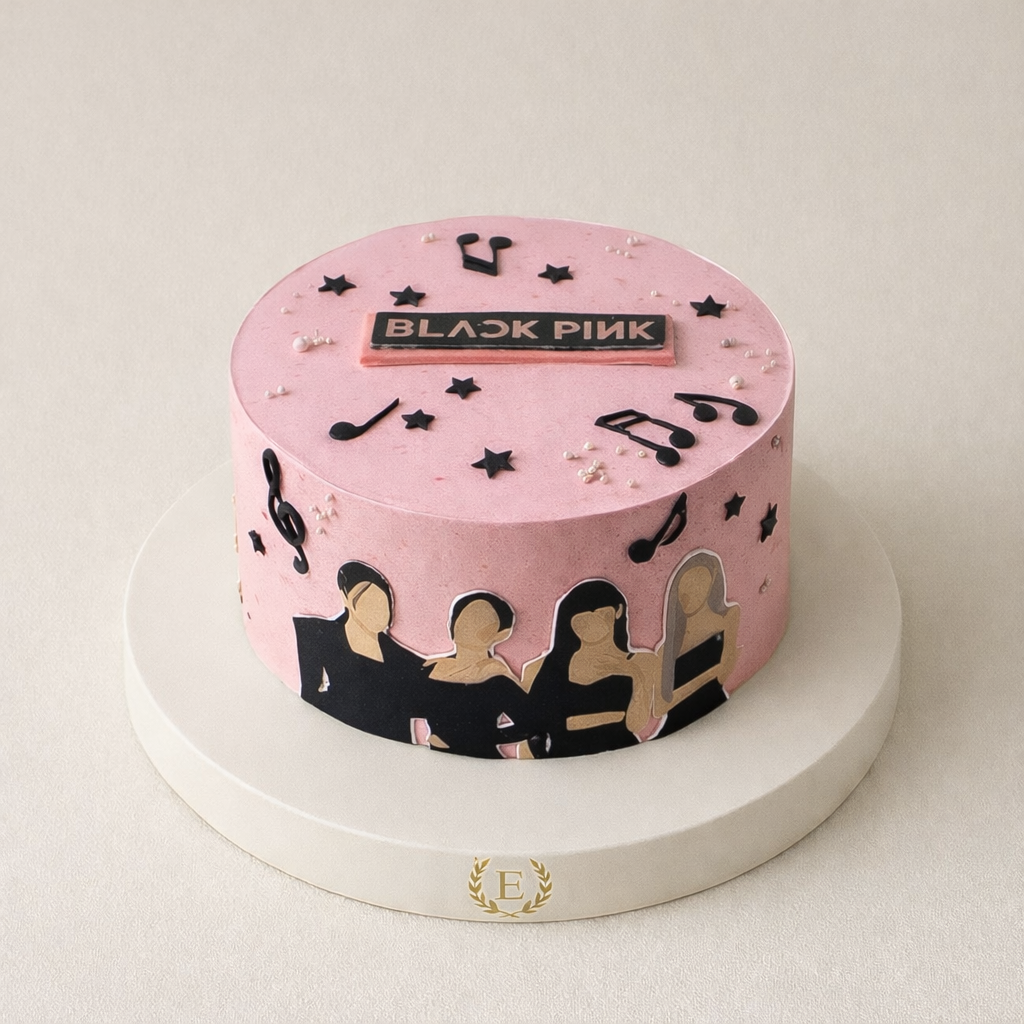 Black Pink Temalı Pasta