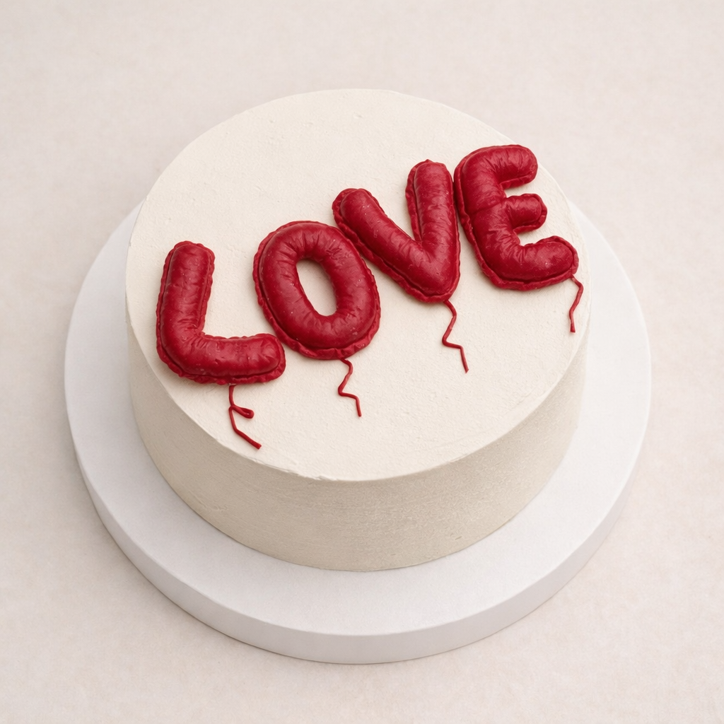 Love Yazılı Pasta