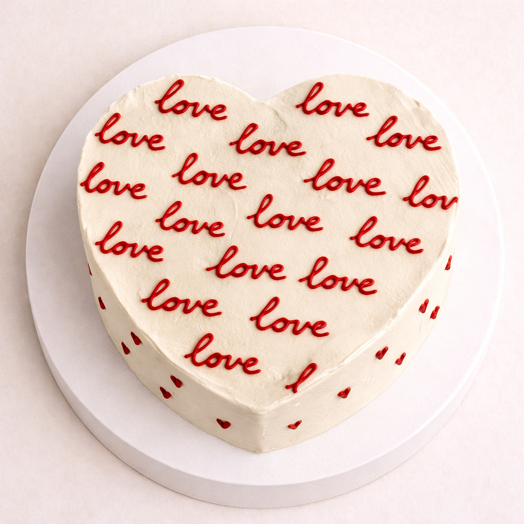 Love Yazılı Pasta