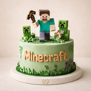 Minecraft Temalı Pasta
