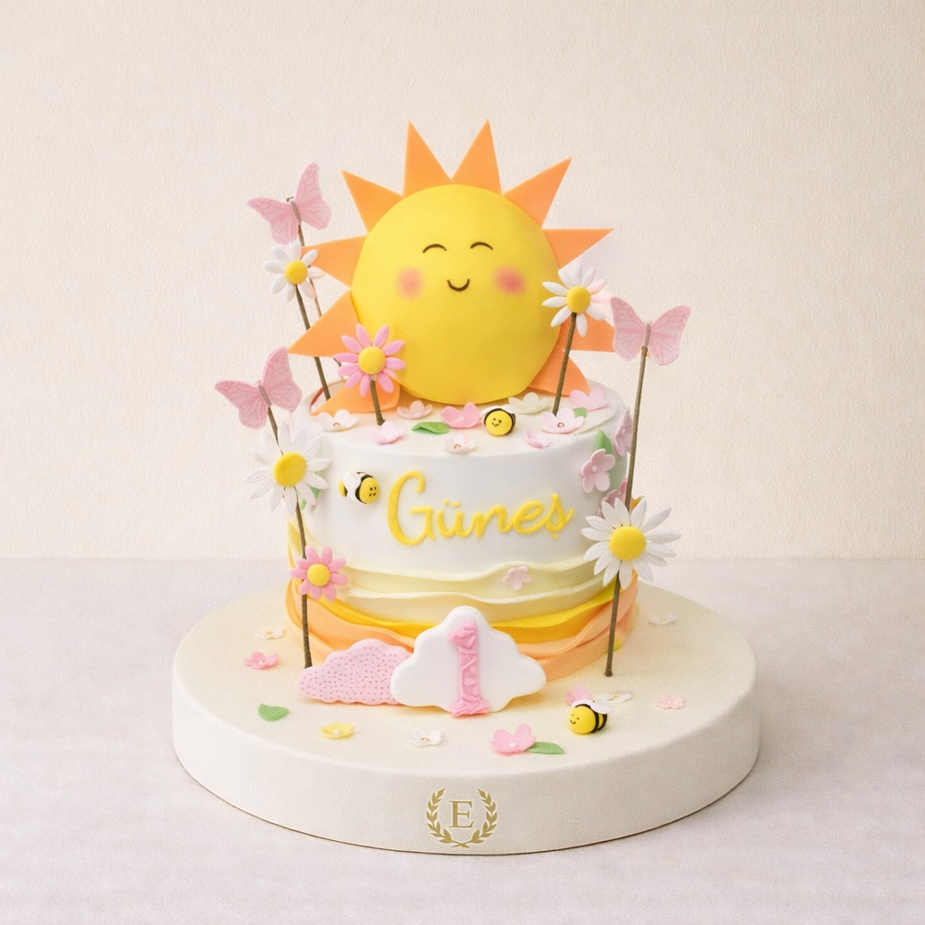 Güneş Temalı Pasta