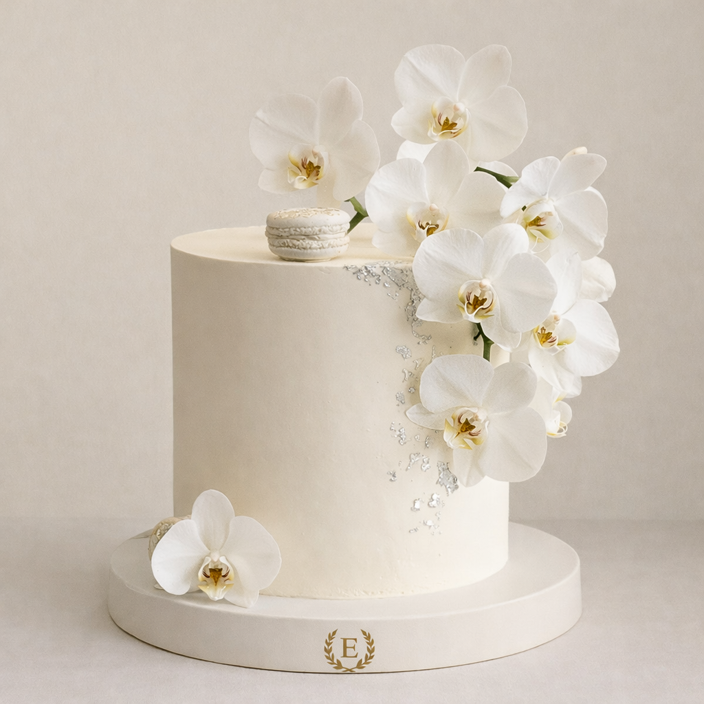 Orkide Çiçekli Pasta