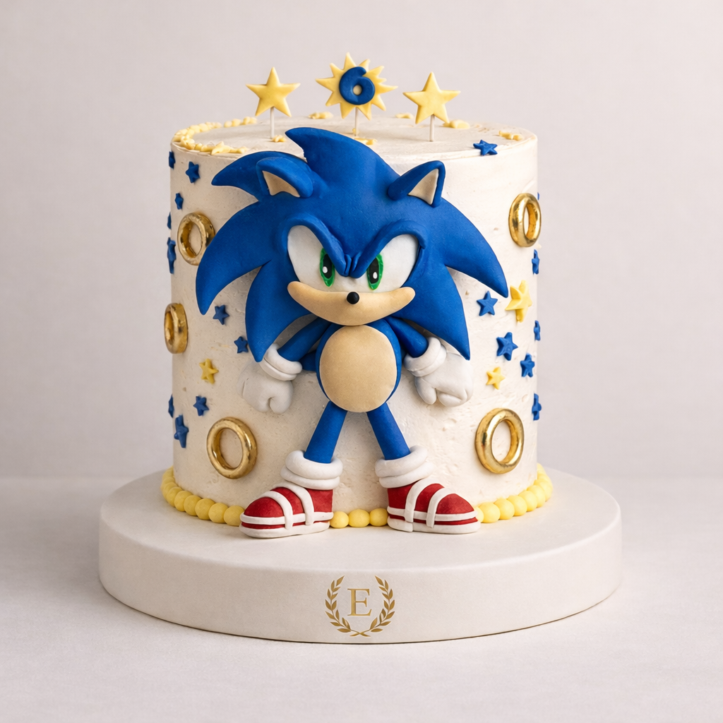 Sonic Temalı Figürlü Pasta