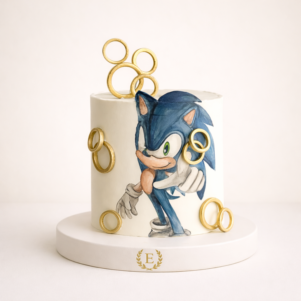 Sonic Temalı Pasta