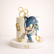 Sonic Temalı Pasta