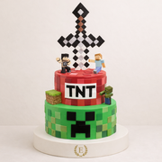 Minecraft Temalı Pasta