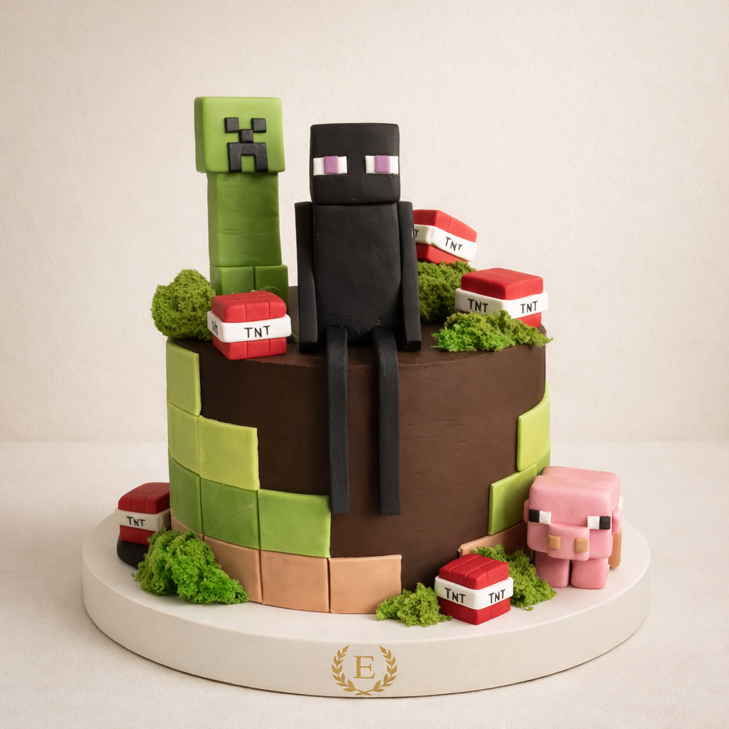 Minecraft Temalı Pasta