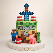 Minecraft Temalı Pasta