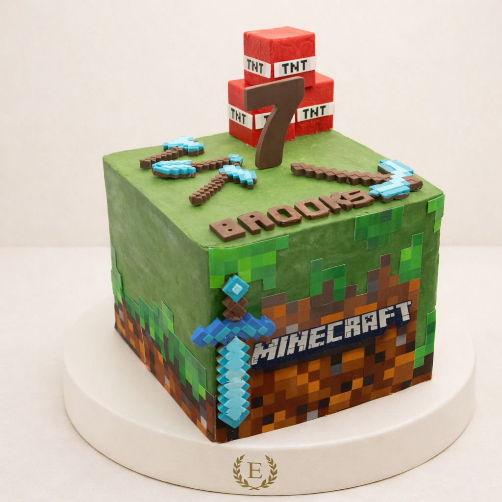 Minecraft Temalı Pasta