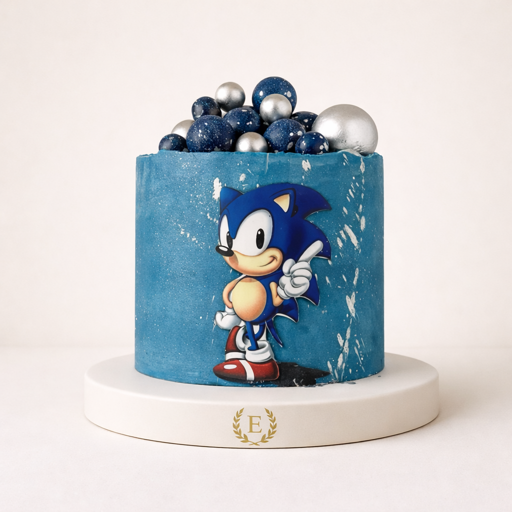 Sonic Temalı Pasta