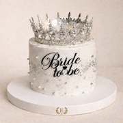 Bride To Be Beyaz Simli Taç Pasta