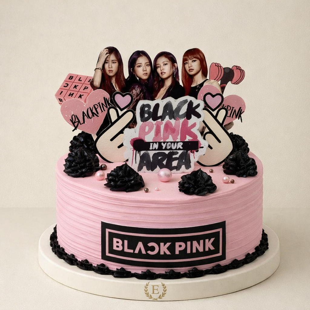 Black Pink Temalı Pasta