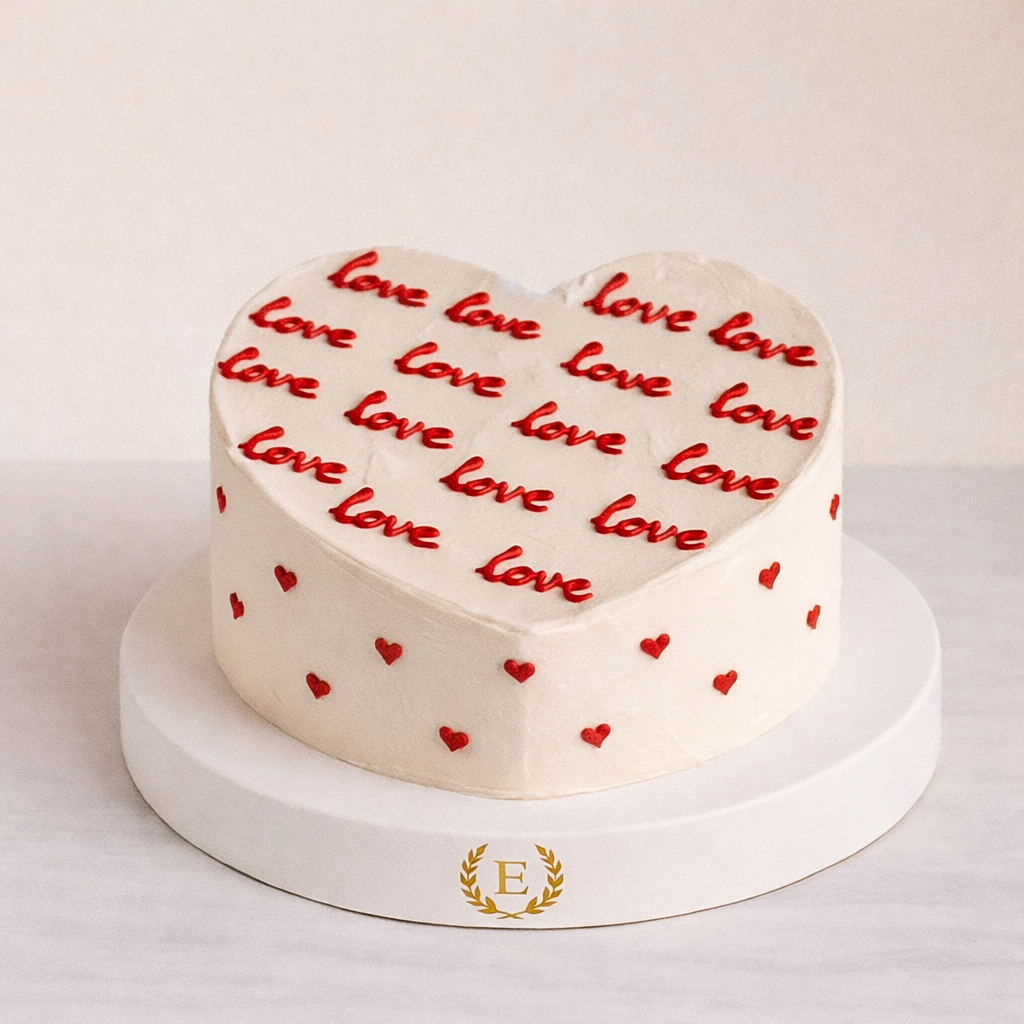 Love Yazılı Pasta