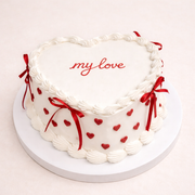 My Love Beyaz Kalp Pasta