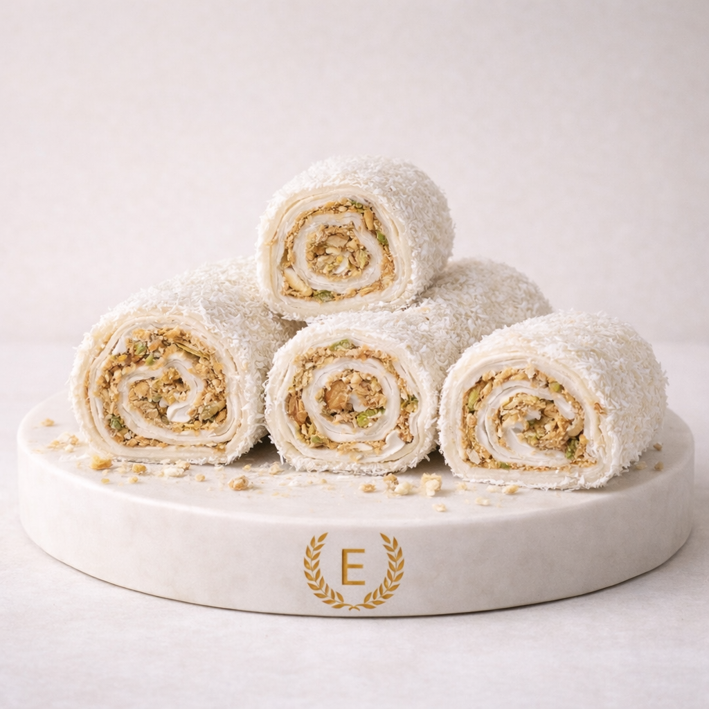 Hindistan Ceviz Kaplı Fıstıklı Baklava Sarma Lokum