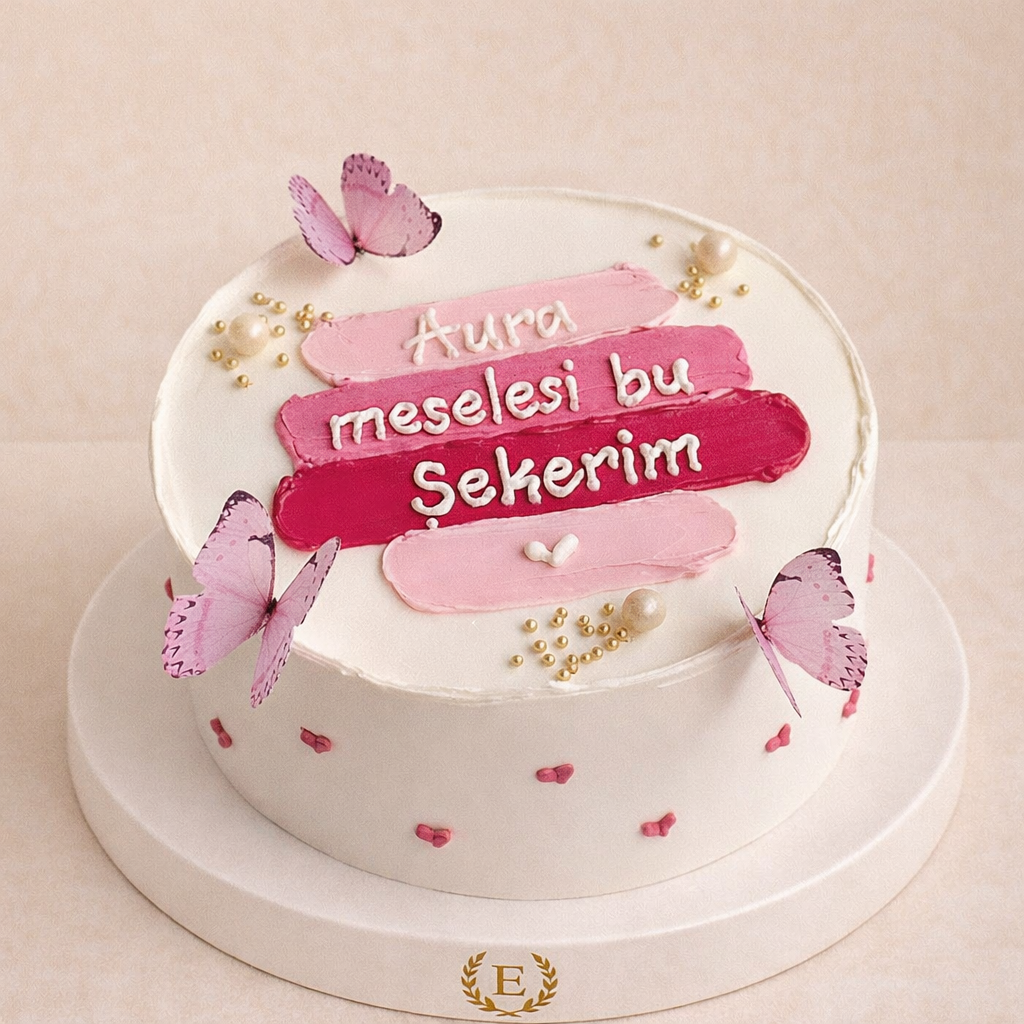 Aura Meselesi Bu Şekerim Yazılı Pasta