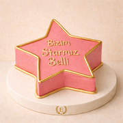 Bizim Starımız Belli Yıldız Yazılı Pasta