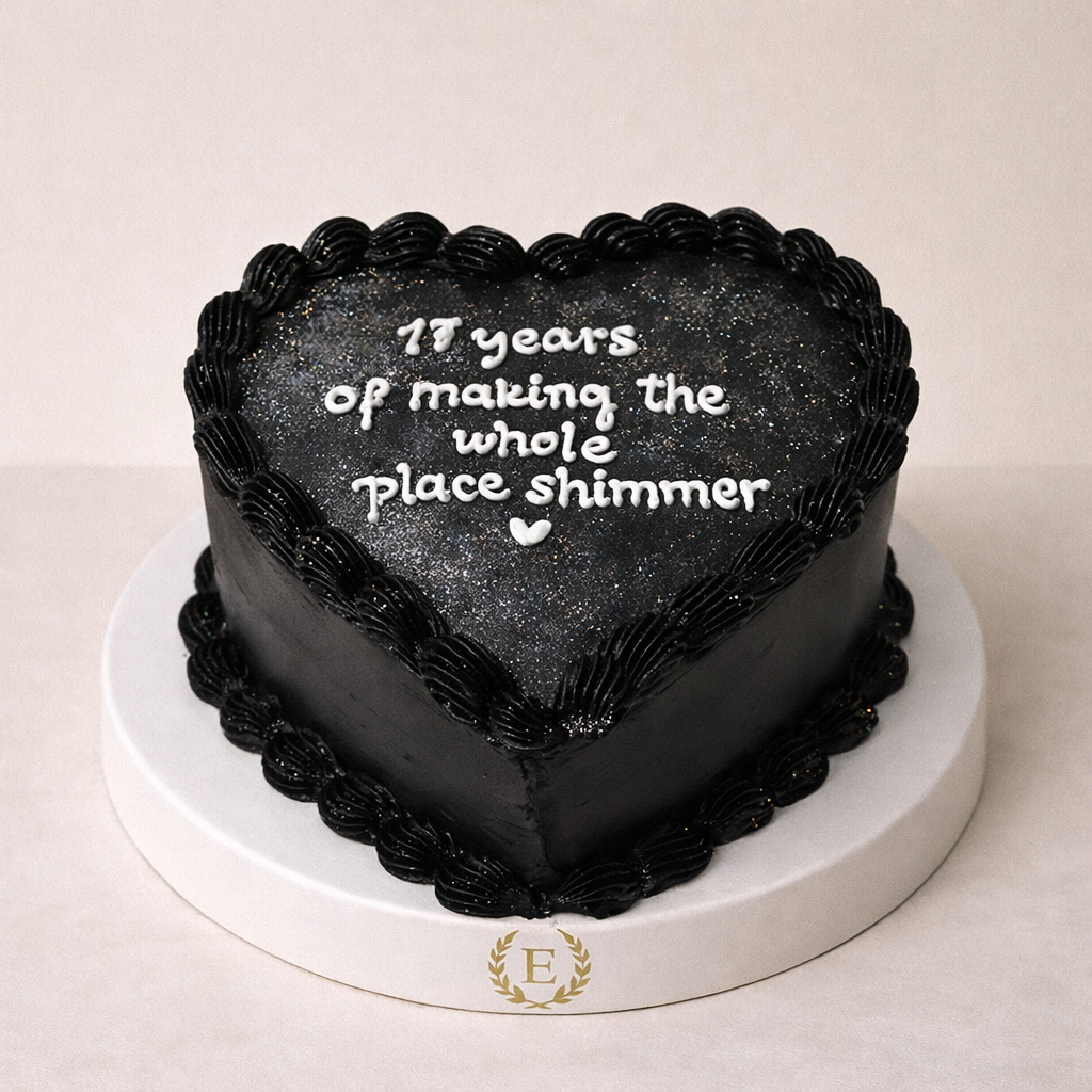 Siyah Vintage Kalp Pasta