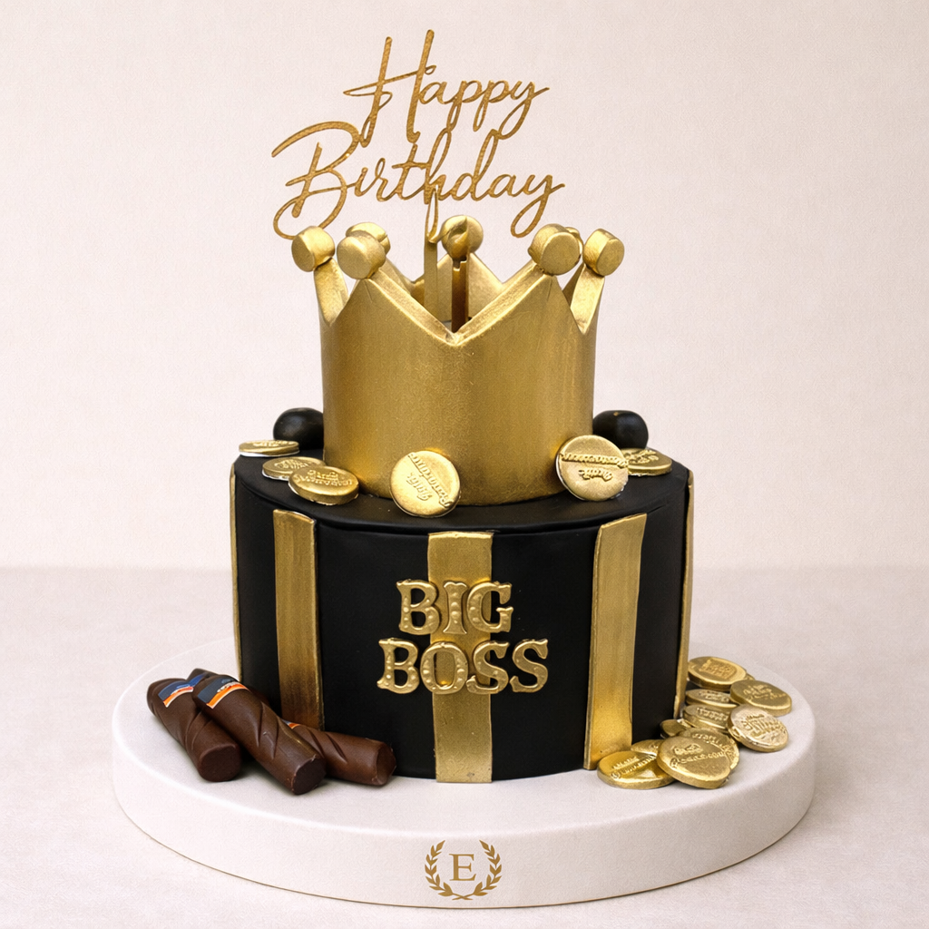 Big Boss Gold Siyah Tasarım Pasta
