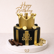 Big Boss Gold Siyah Tasarım Pasta