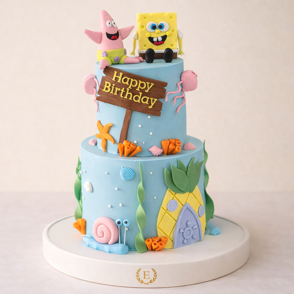 Sünger Bob Tasarım Pasta