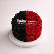 Senden Önce Senden Sonra Yazılı Siyah Kırmızı Pasta