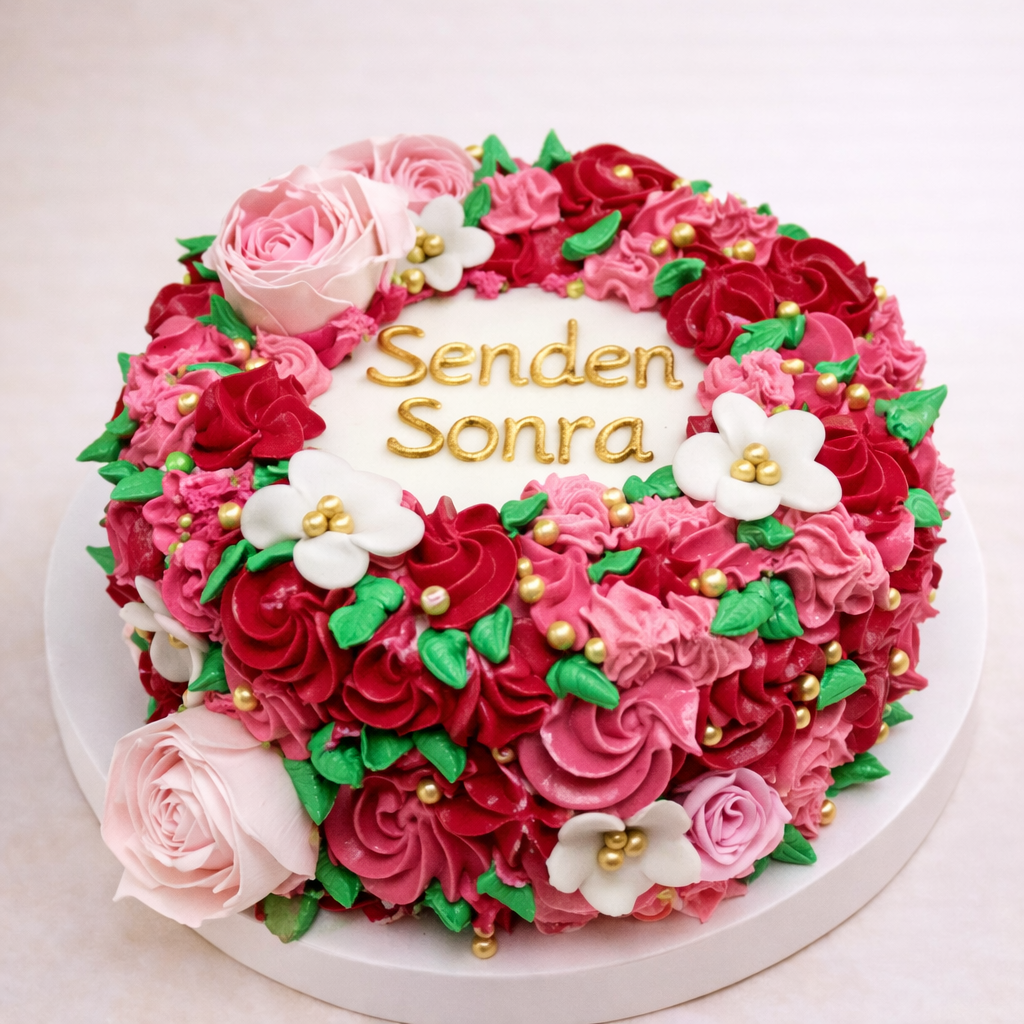 Senden Önce Senden Sonra Yazılı Pasta