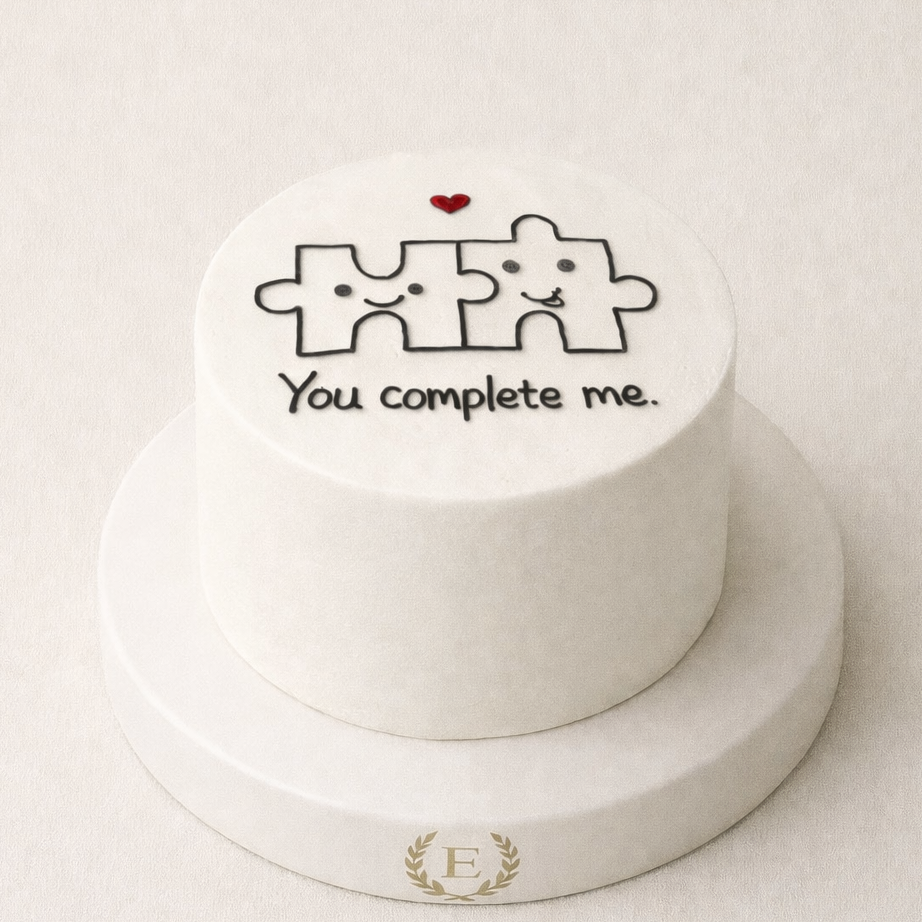 You Complete Me Eğlenceli Esprili Pasta